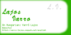 lajos varro business card
