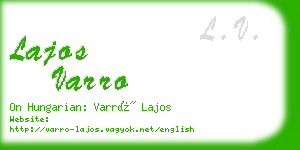 lajos varro business card